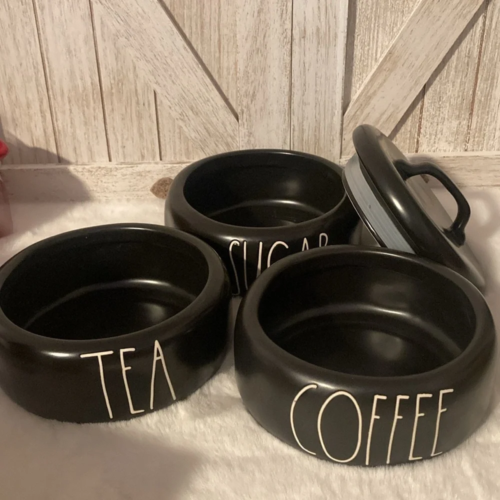 Rae Dunn Stacked Coffee, Tea and Sugar Canister